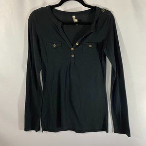 Color Story Women's Long Sleeve Black Shirt
